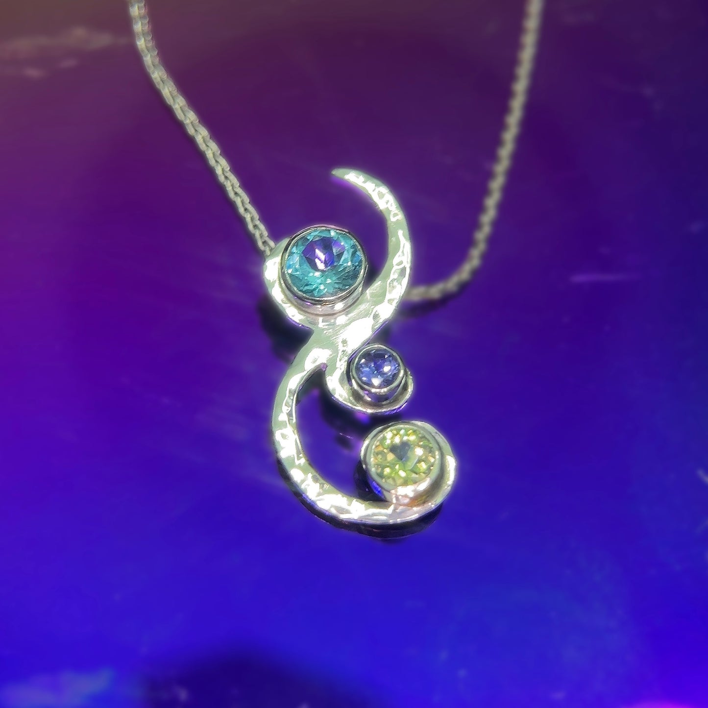 Colored Curlicue Necklace