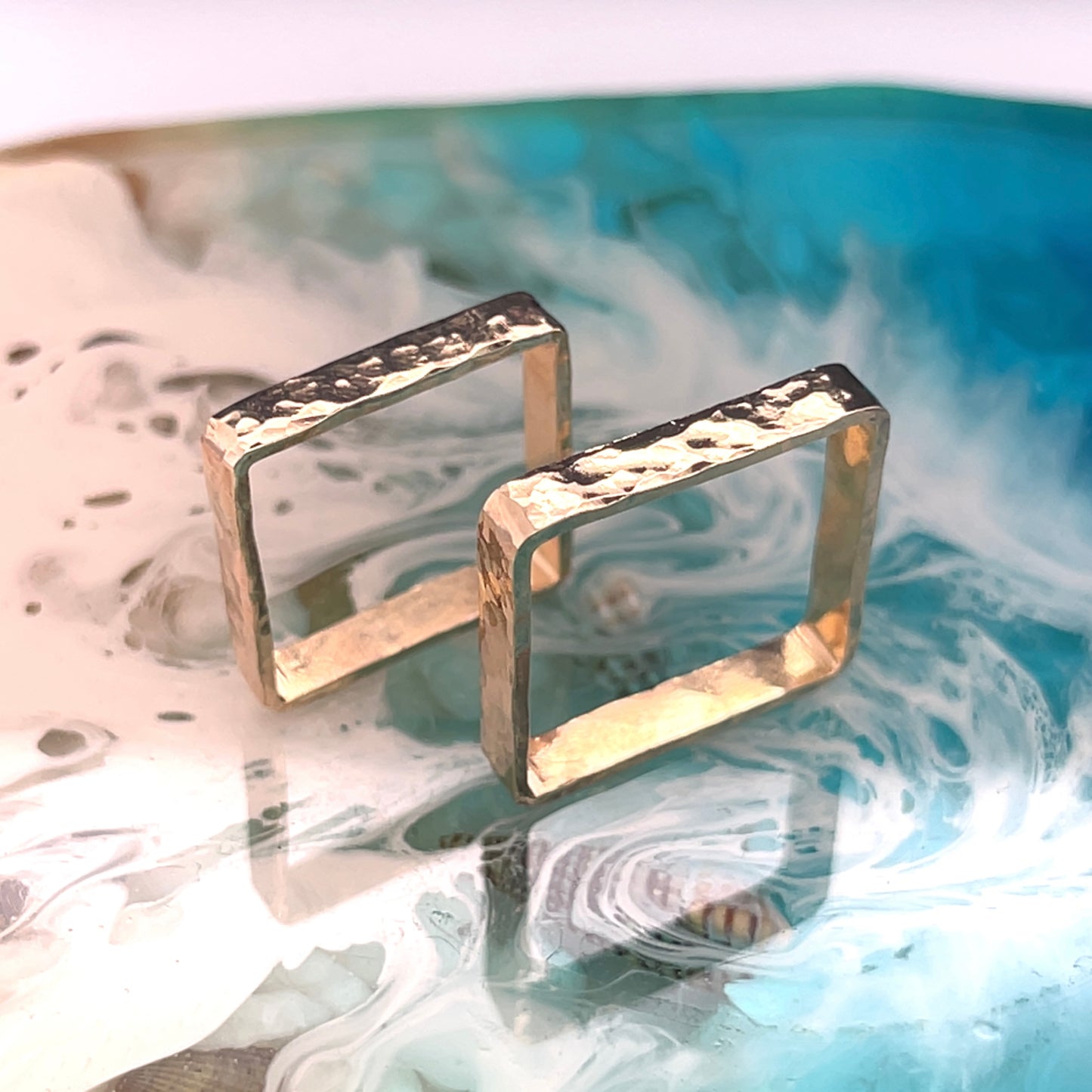 Skinny Square 14k Gold Filled Rings