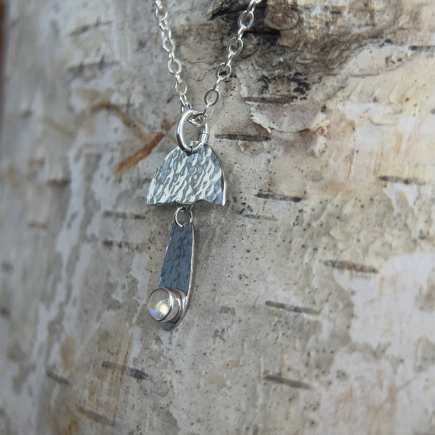 Moonstone Mushroom Necklace