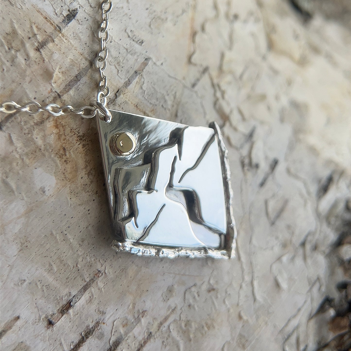 Mountain & River Diamond Pendant