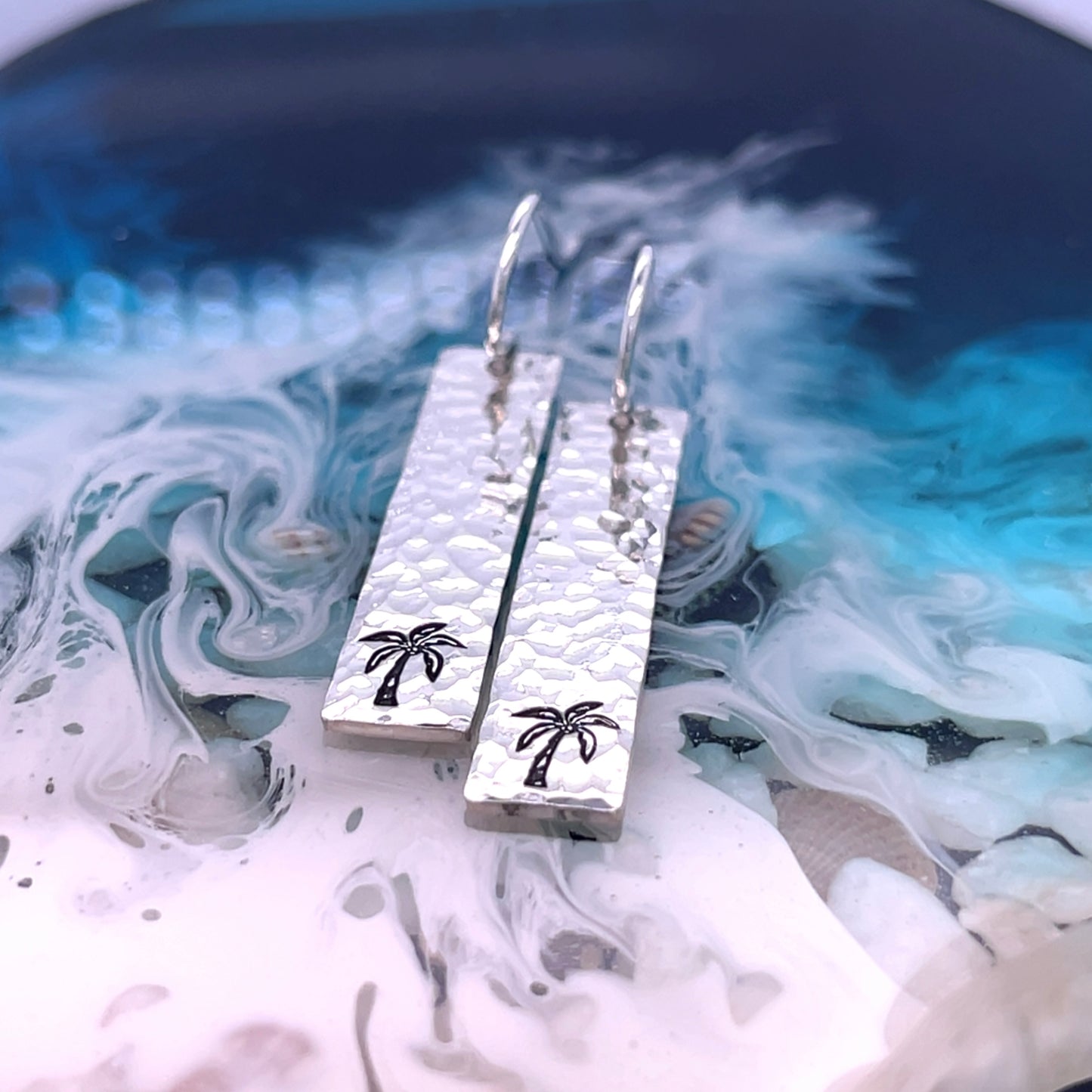 Hammered Palm Tree Earrings