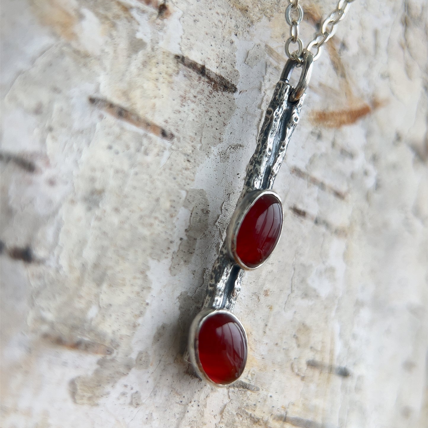 Carnelian Twig Pendant