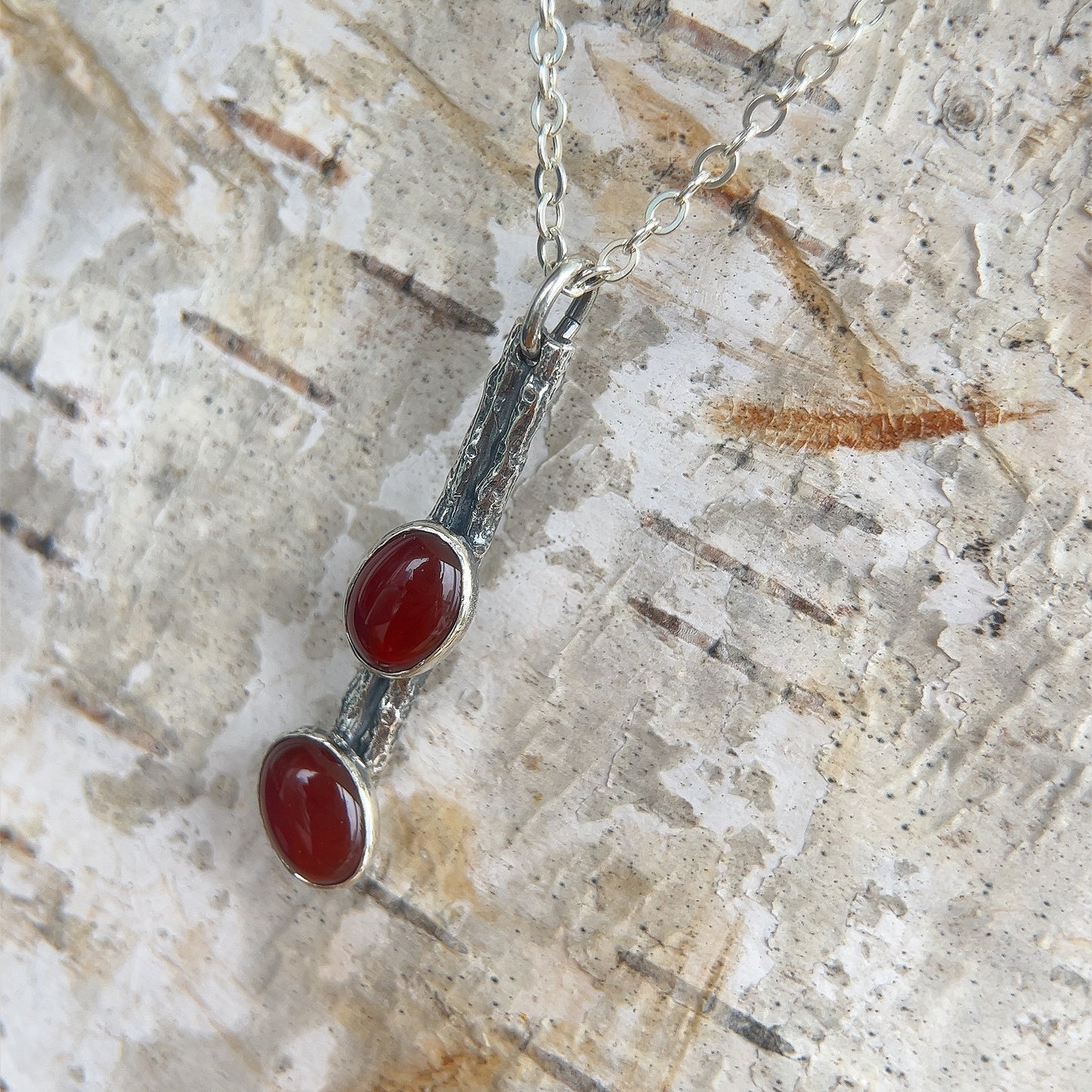 Carnelian Twig Pendant