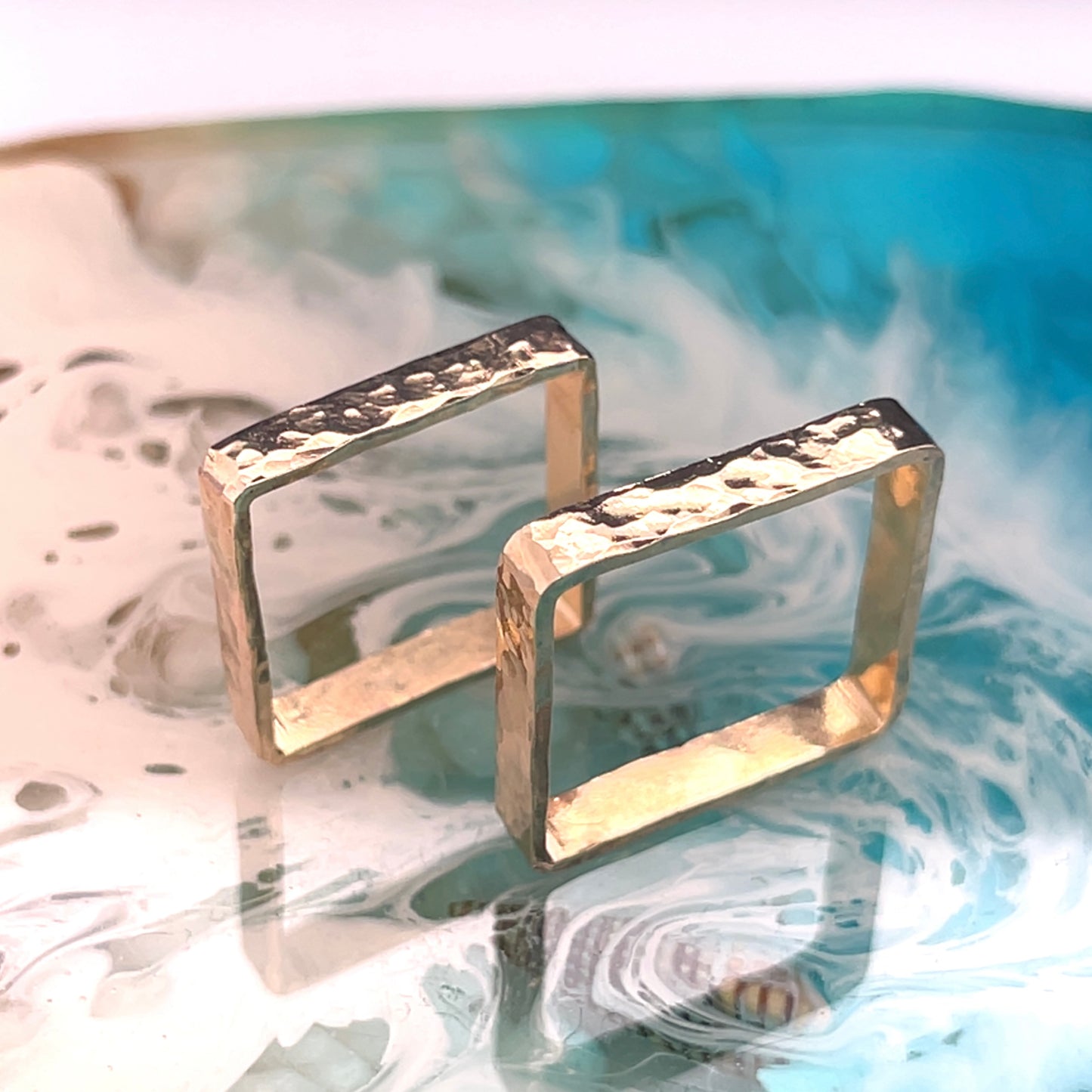 Skinny Square 14k Gold Filled Rings