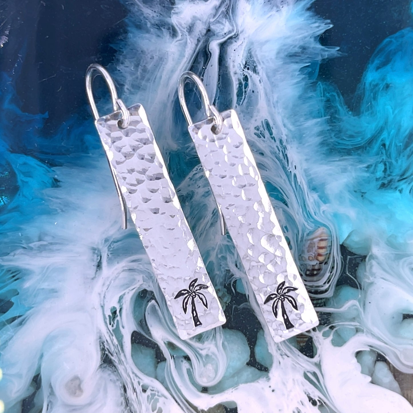 Hammered Palm Tree Earrings