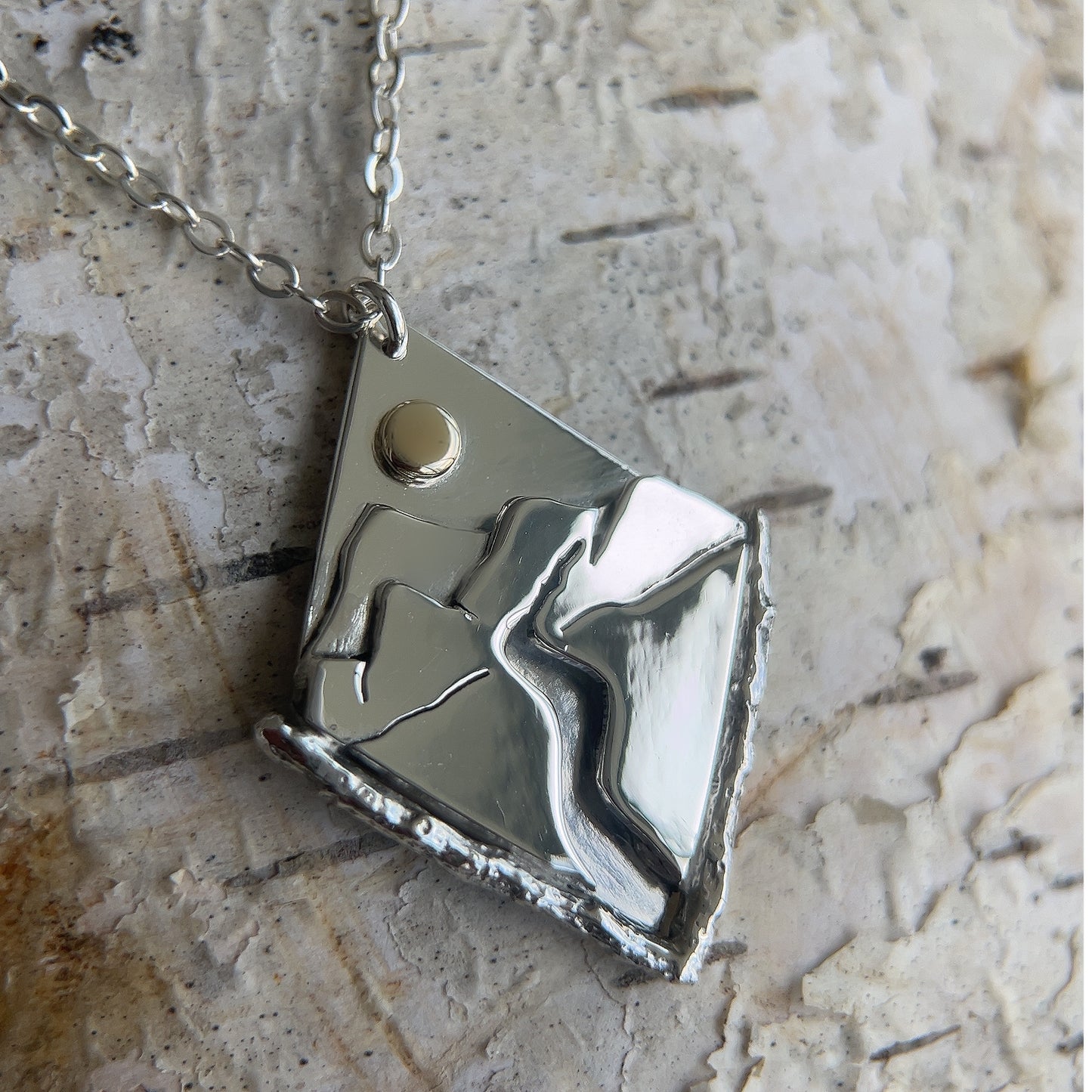 Mountain & River Diamond Pendant