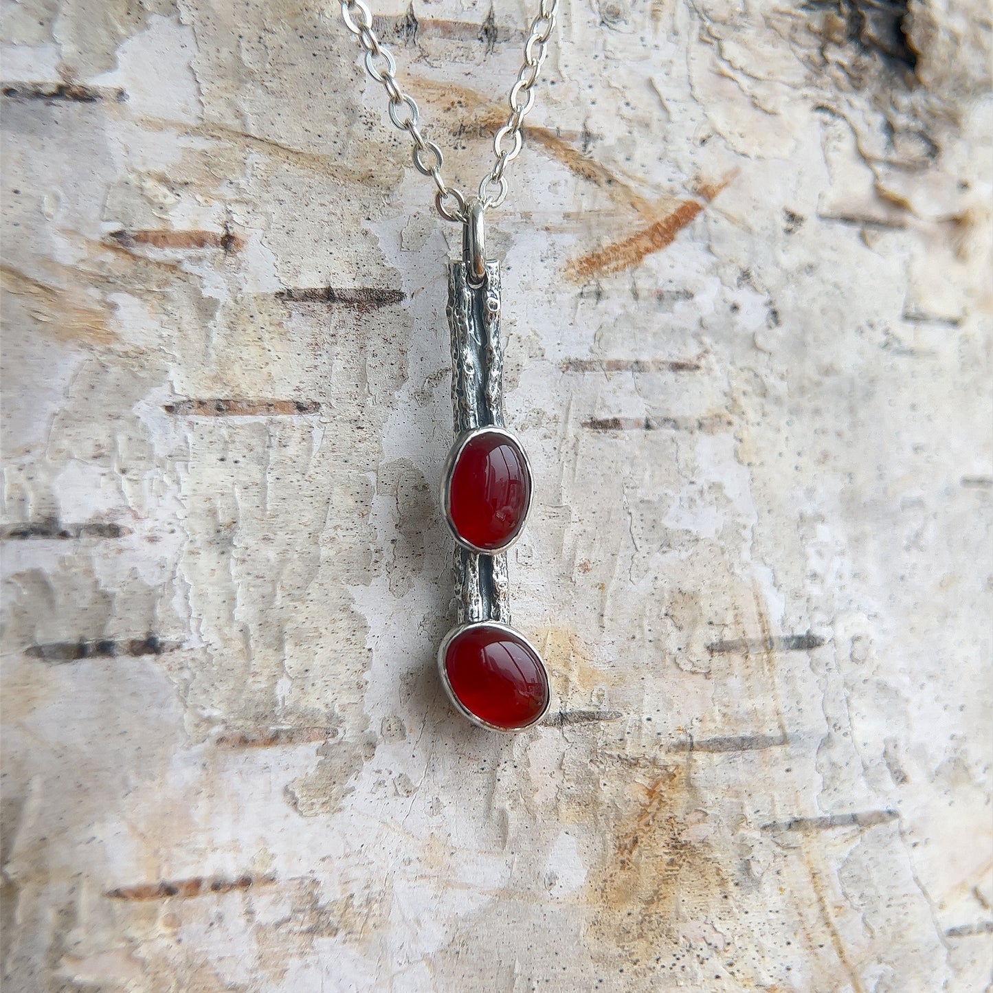 Carnelian Twig Pendant