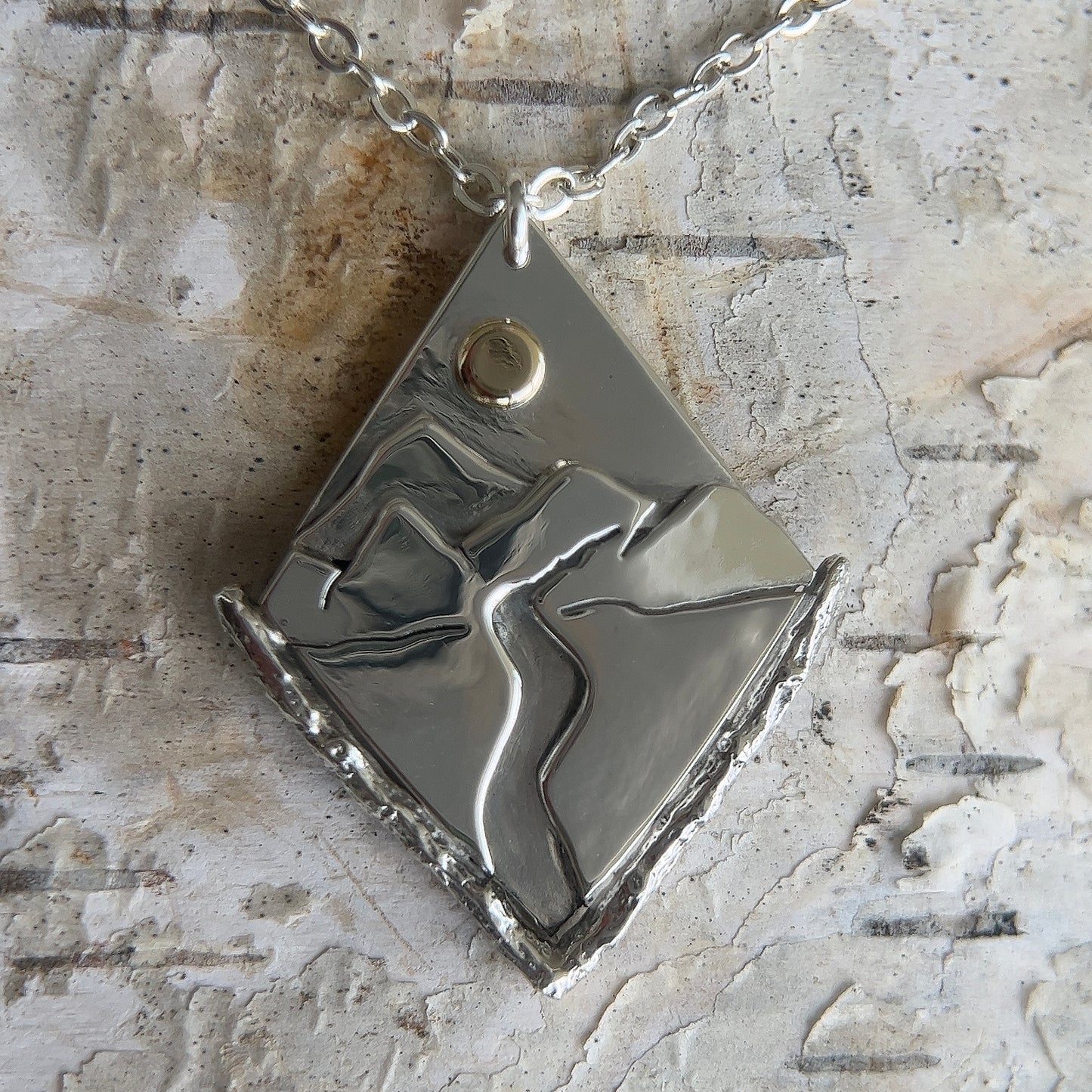 Mountain & River Diamond Pendant