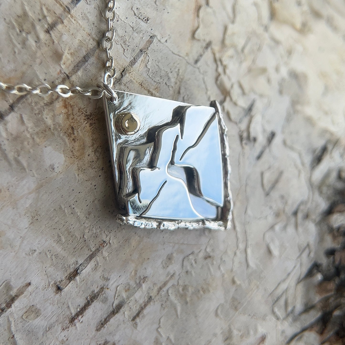 Mountain & River Diamond Pendant