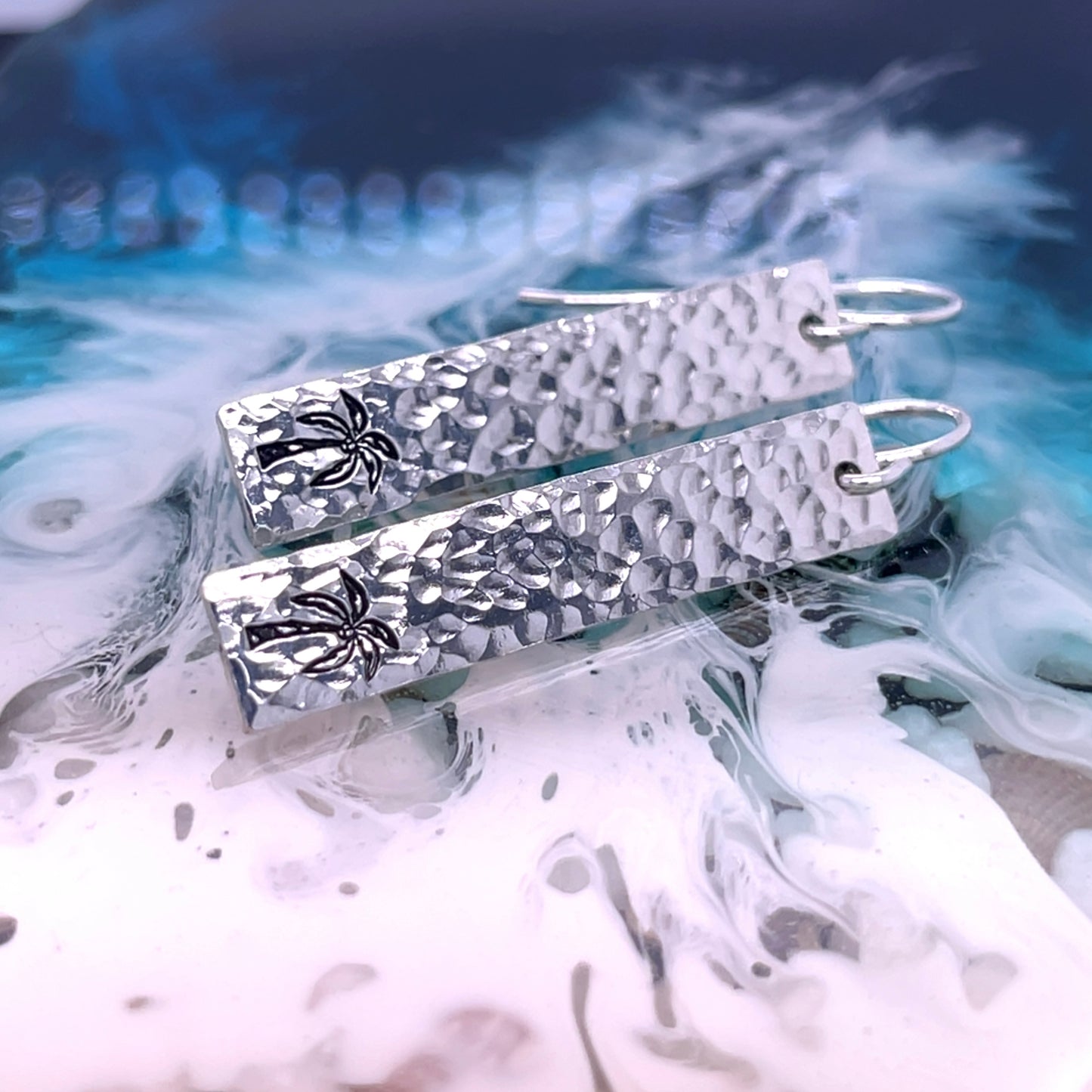 Hammered Palm Tree Earrings
