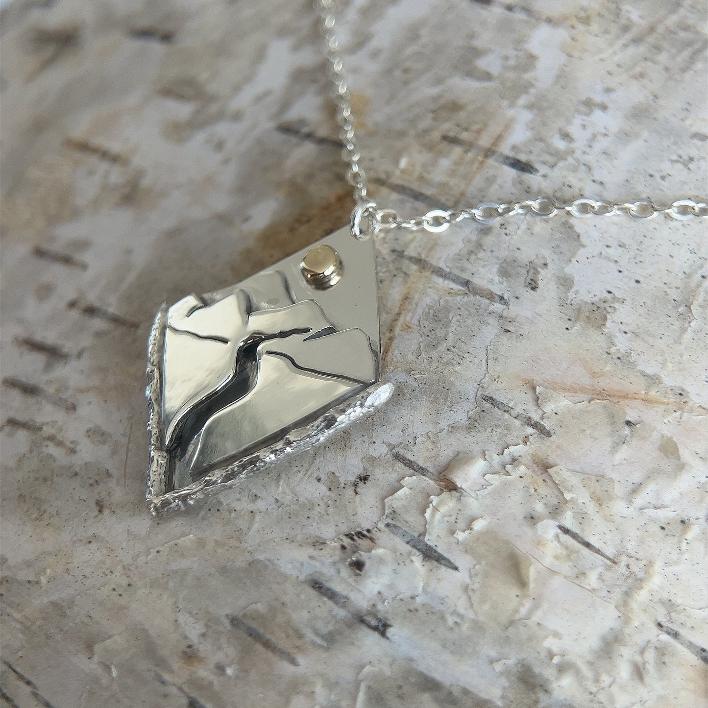 Mountain & River Diamond Pendant