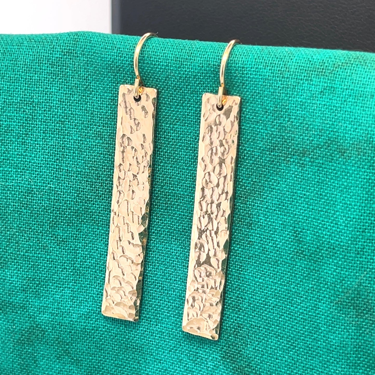 Hammered Tag Earrings - 14k Gold Filled