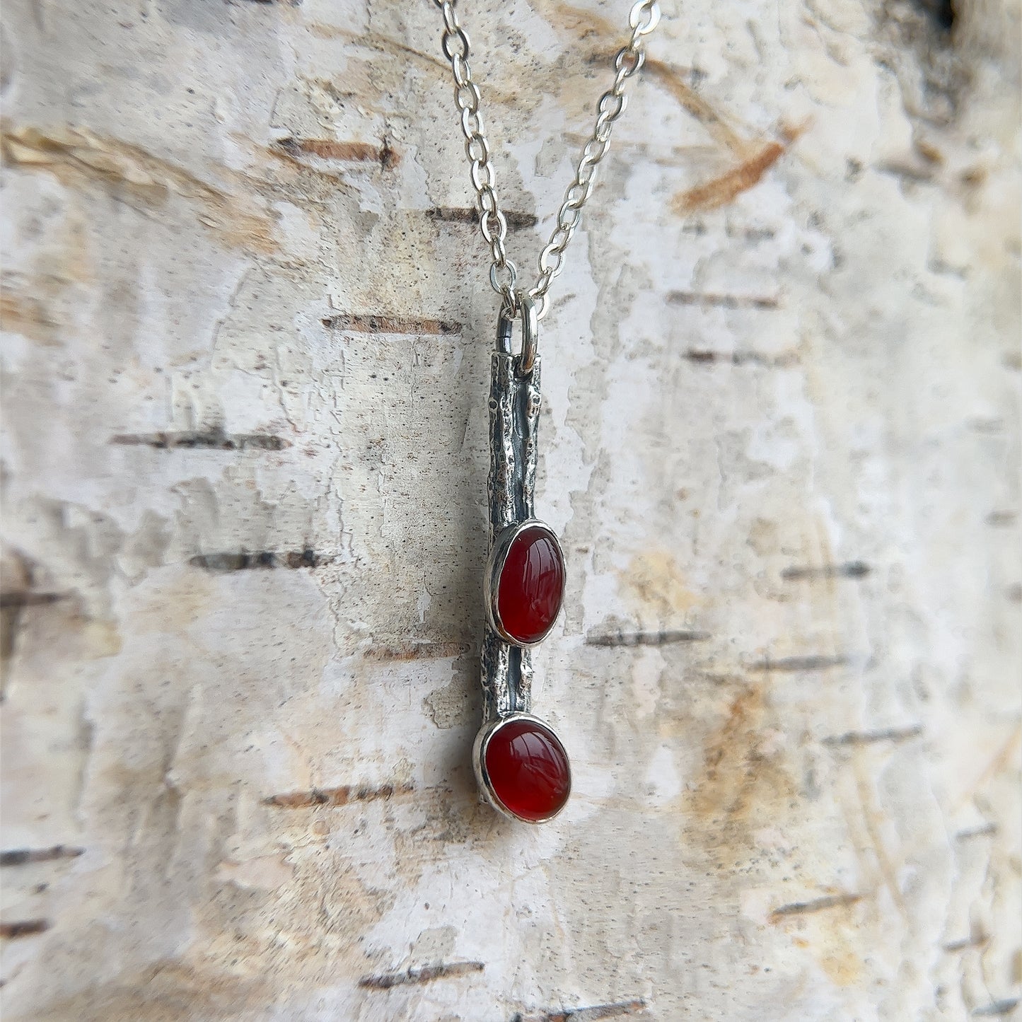 Carnelian Twig Pendant