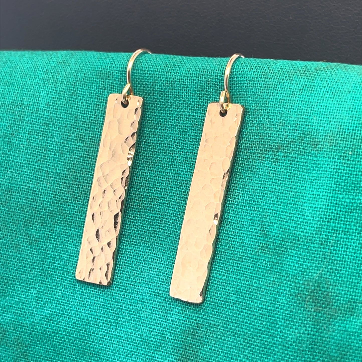 Hammered Tag Earrings - 14k Gold Filled