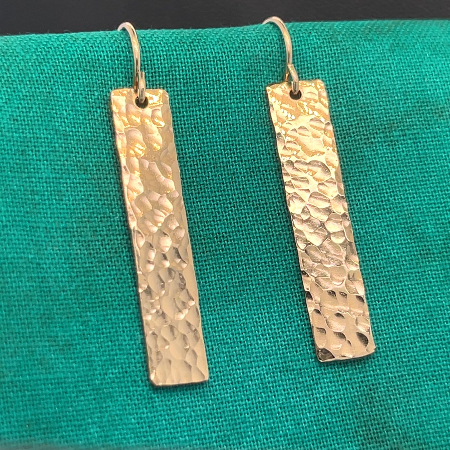 Hammered Tag Earrings - 14k Gold Filled