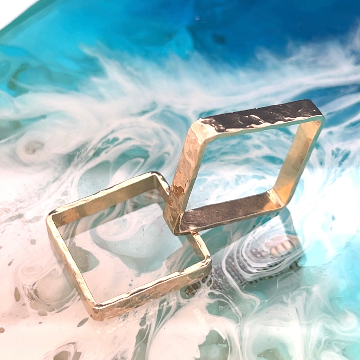 Skinny Square 14k Gold Filled Rings