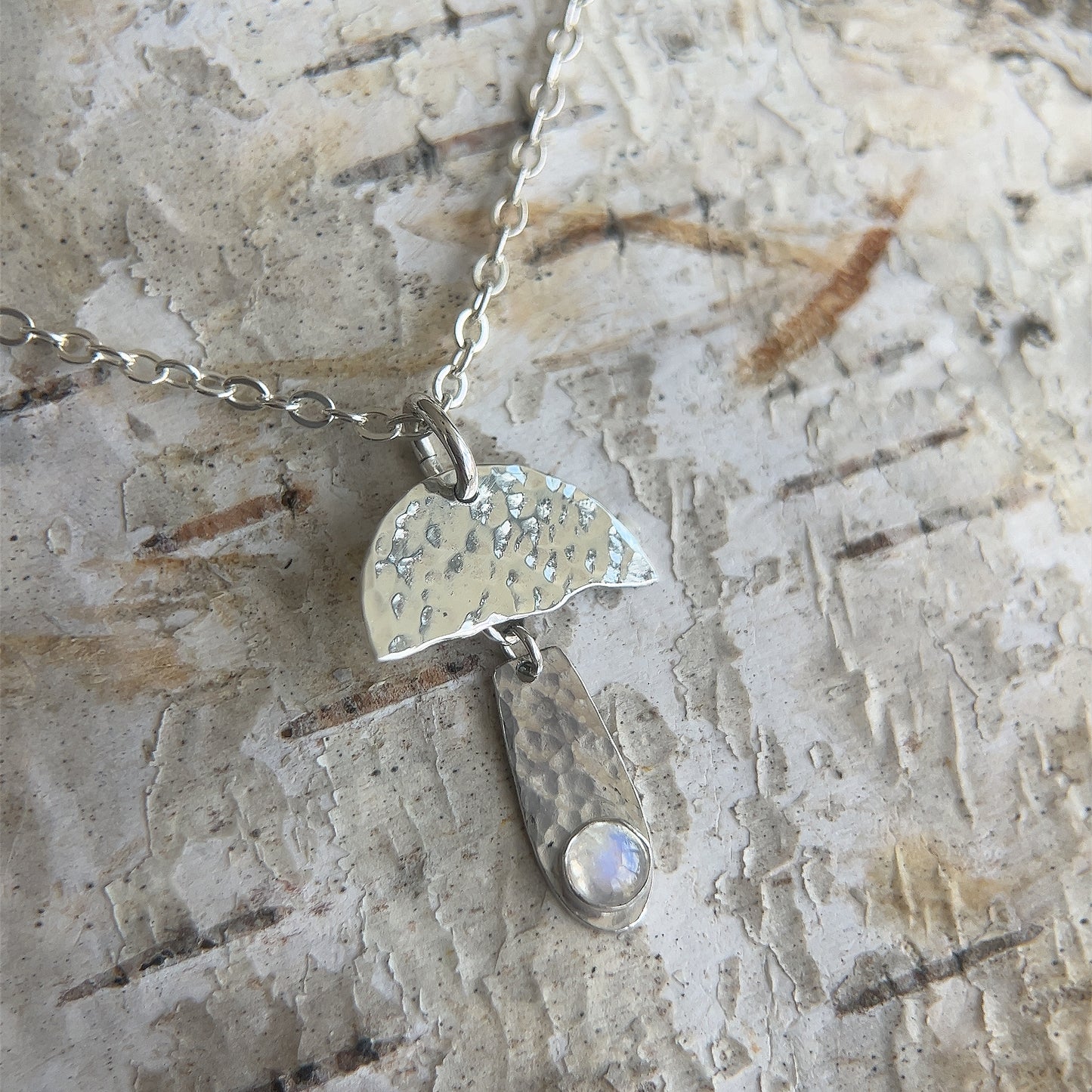 Moonstone Mushroom Necklace