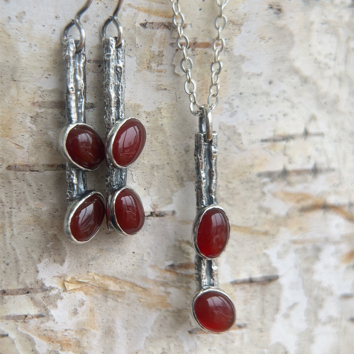 Carnelian Twig Pendant