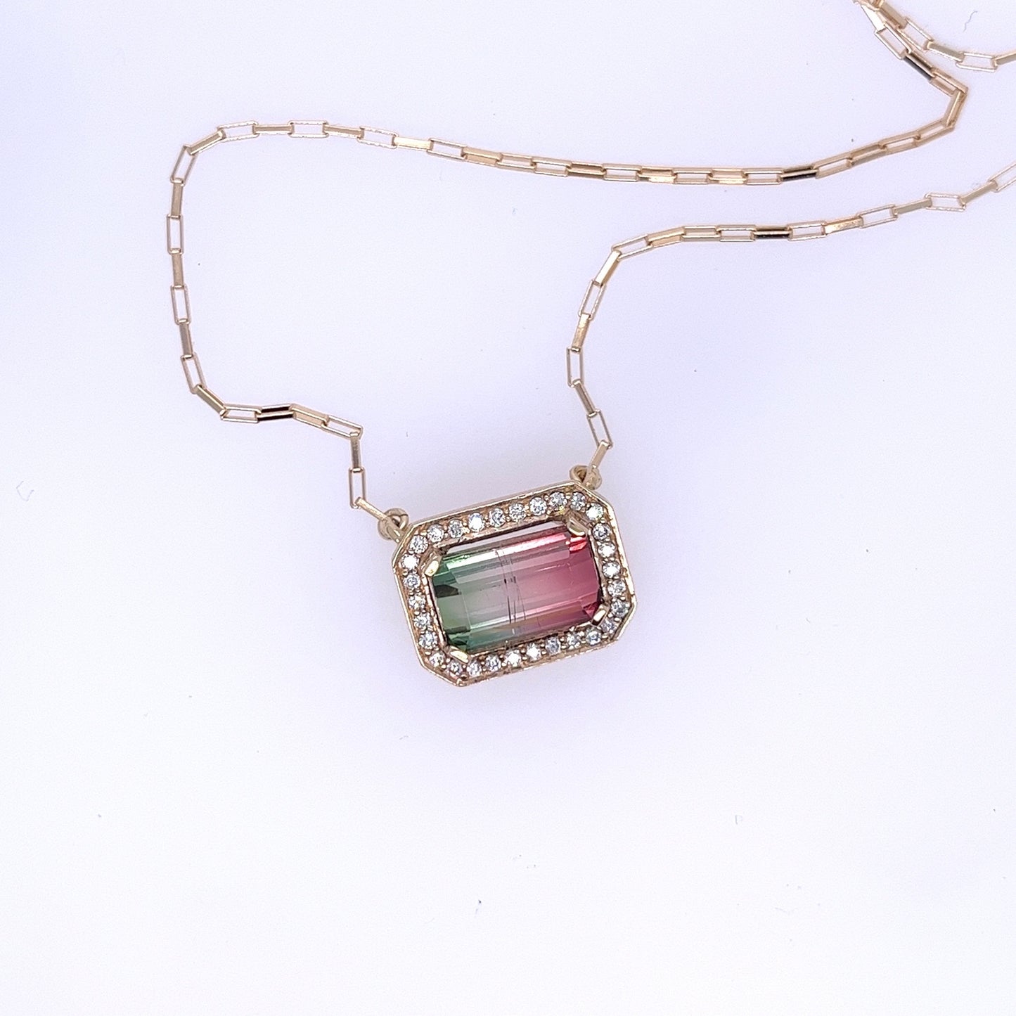 Watermelon Tourmaline Necklace