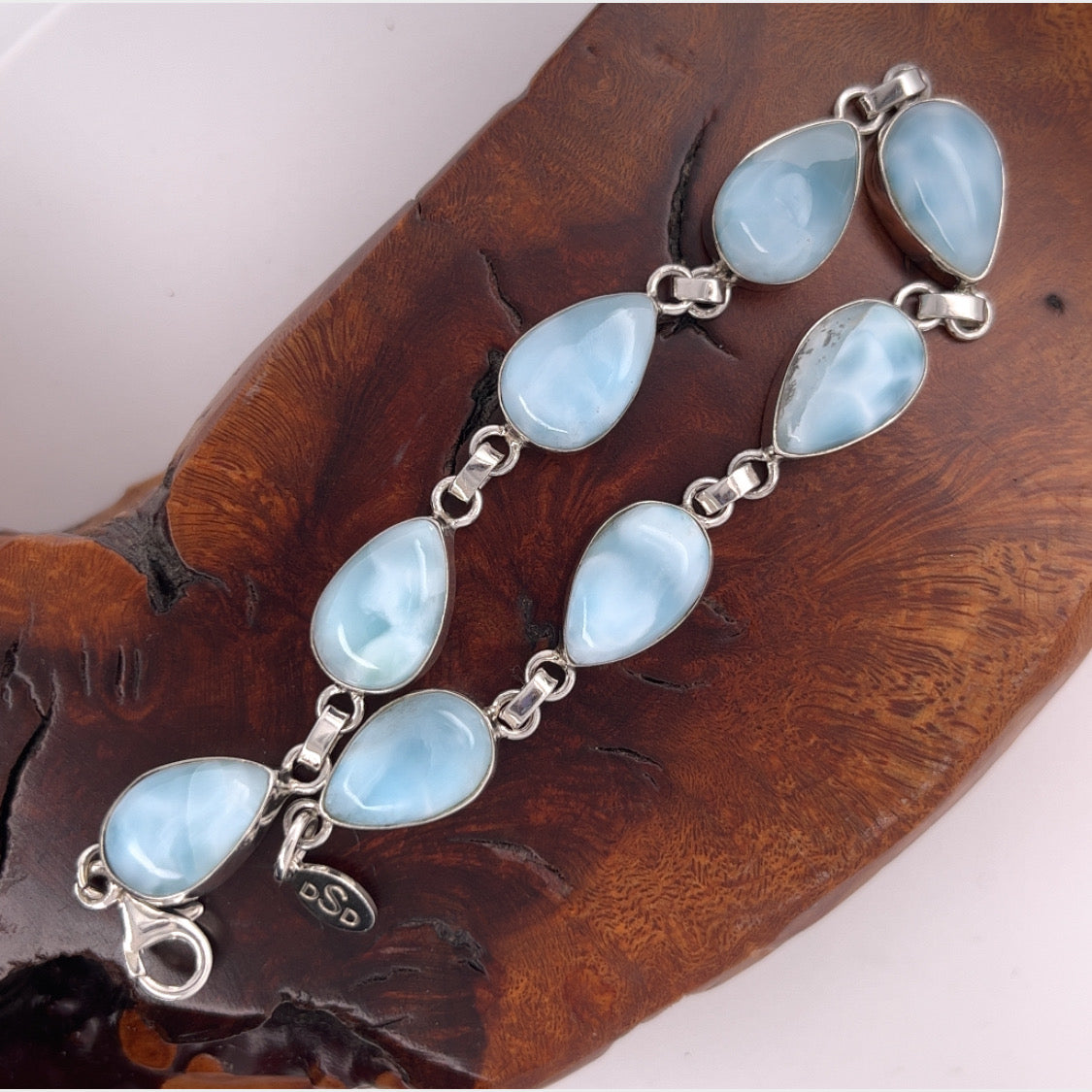 Larimar Teardrop Bracelet - Lighter