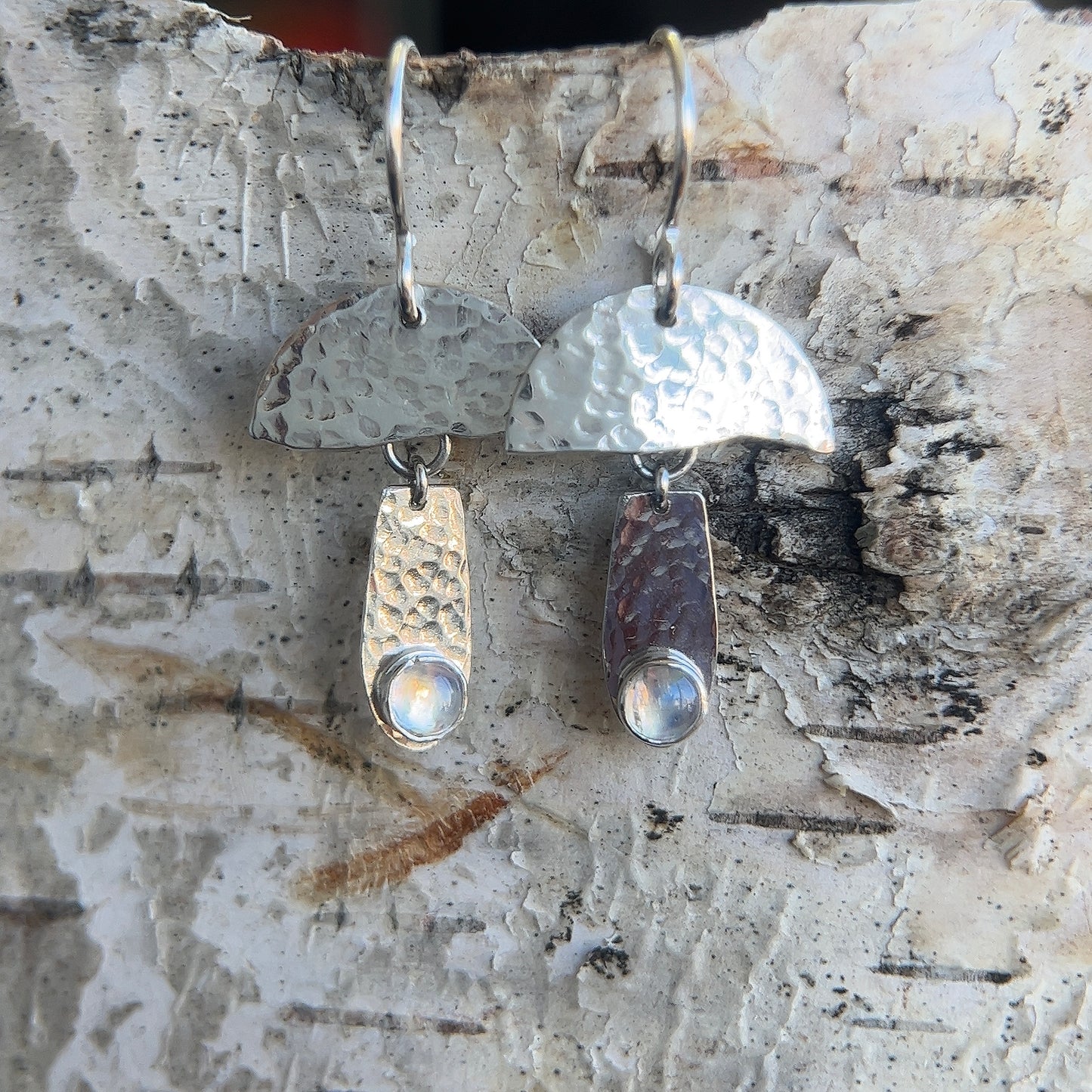 Moonstone Mushroom Earrings