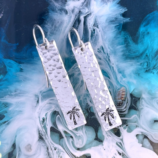 Hammered Palm Tree Earrings