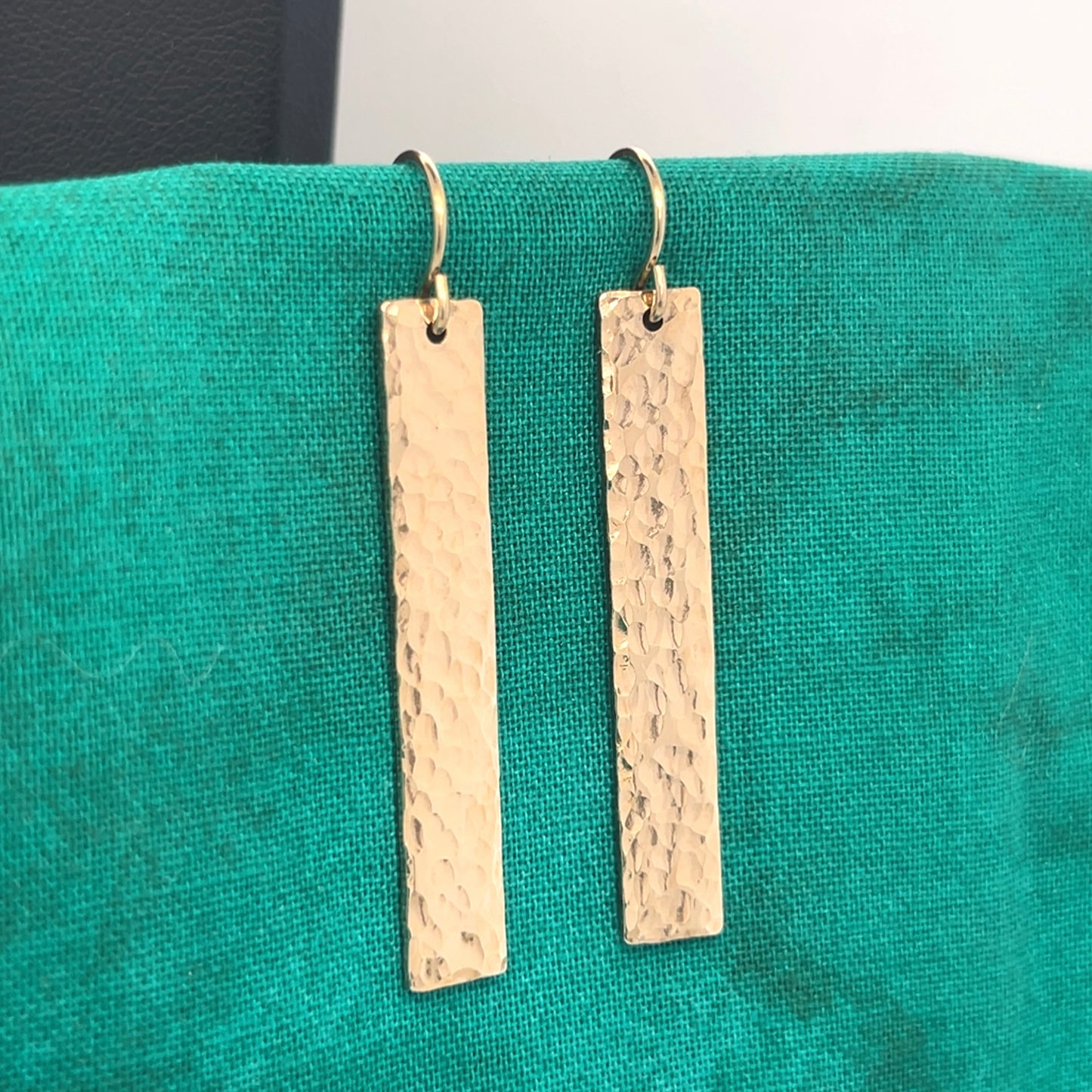 Hammered Tag Earrings - 14k Gold Filled