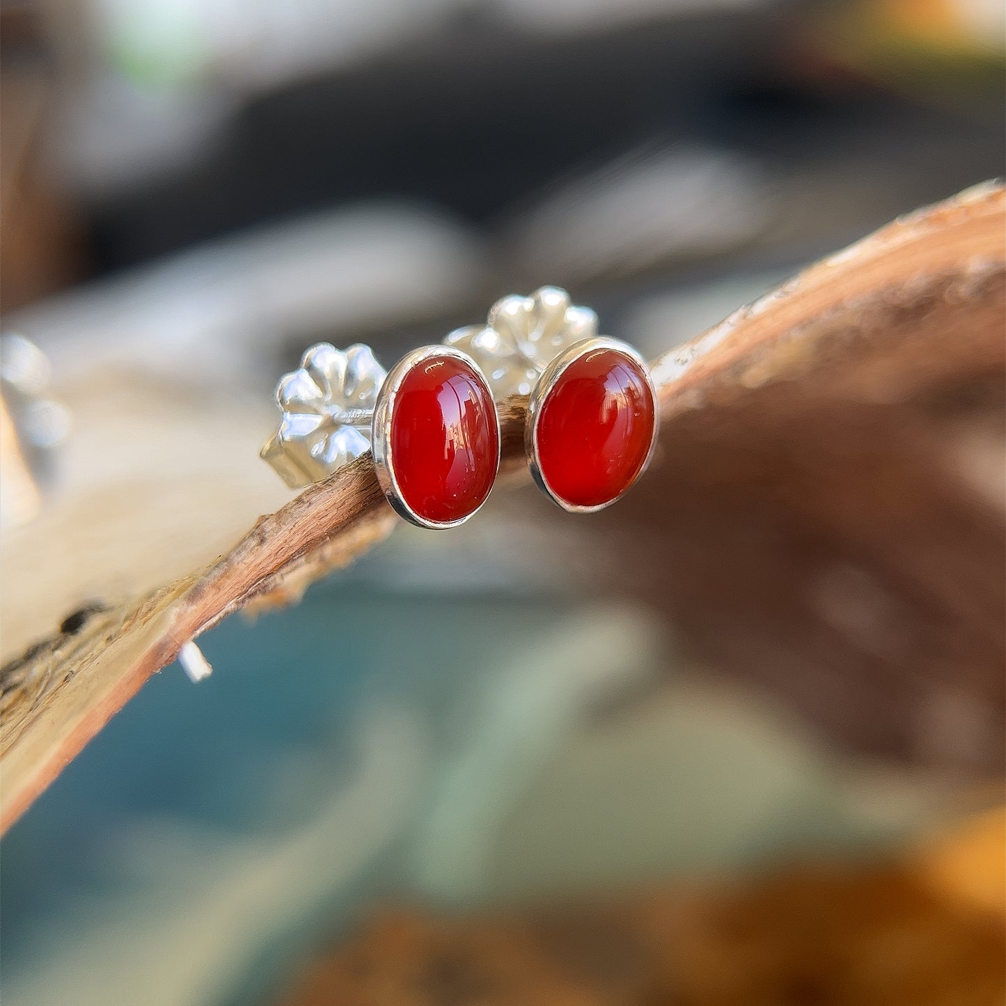 Carnelian Simple Studs