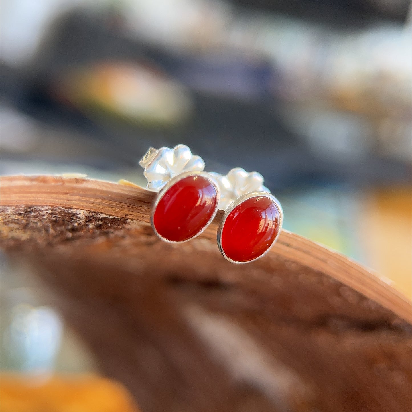 Carnelian Simple Studs