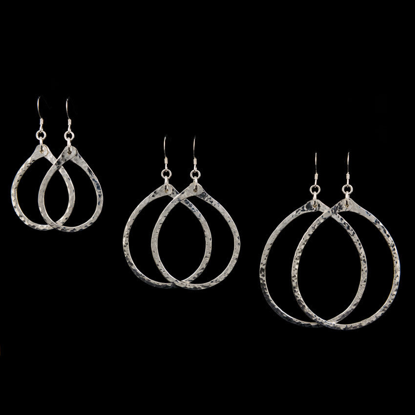 Medium Hammered Hoops