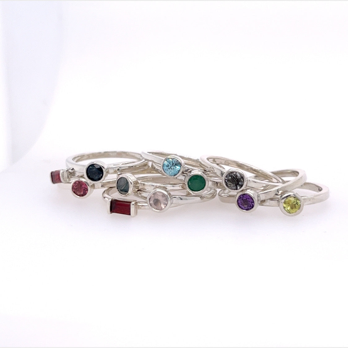 Candy Gemstone Stacking Rings